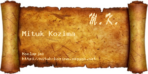 Mituk Kozima névjegykártya